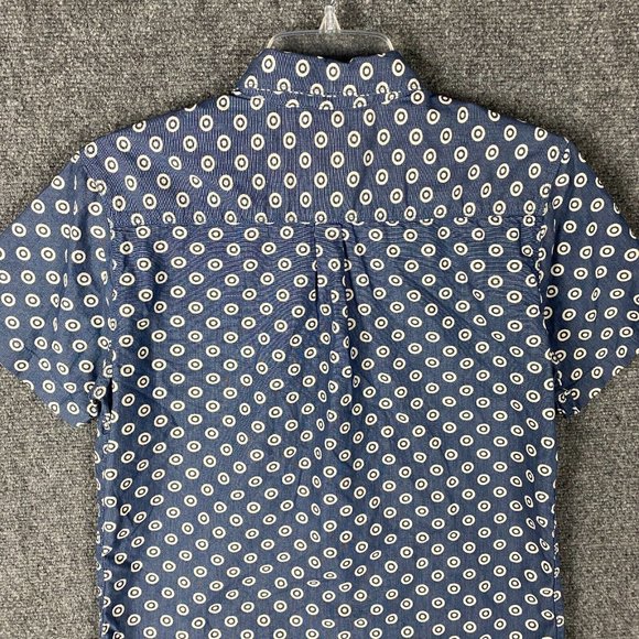 Of All Threads Button Up Shirt Men's Small Short Sleeve Blue Cotton Blend S - Picture 8 of 8